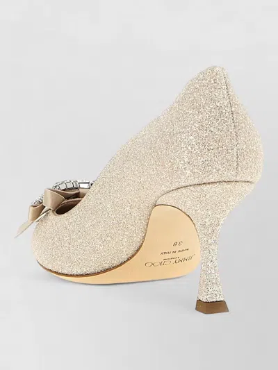 Jimmy Choo Auria Pumps Pointed Toe Glitter Bow