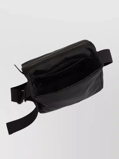 Jil Sander Rectangular Flap Shoulder Bag Adjustable Strap In Black