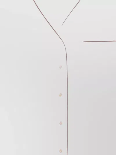 Max Mara Long Sleeve Top All Over Print Nylon In Pink