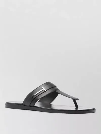 Tom Ford Flat Sandals Open Toe Single Strap In Black