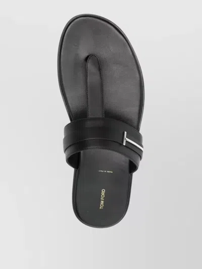 Tom Ford Flat Sandals Open Toe Single Strap In Black
