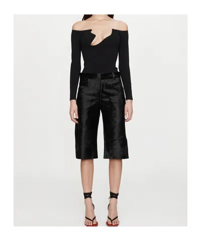 Christopher Esber Curved Knit Long-sleeved Top In Black