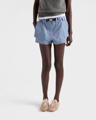 Prada Mesh-panelled Lace-up Sneakers In Neutral