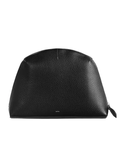 Totême Medium Grained Leather Clutch In Black