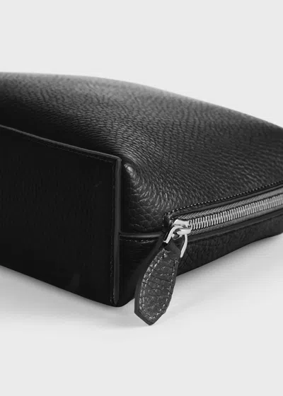 Totême Medium Grained Leather Clutch In Black