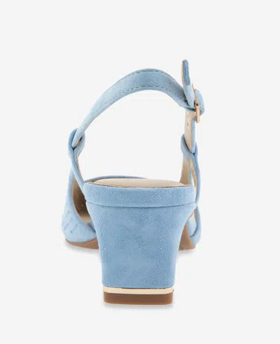 Kenneth Cole Marbella Perforated Suede Slingback Heel In Blue