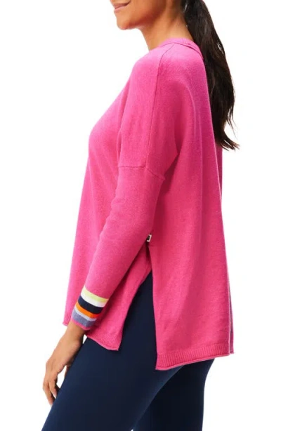 Nz Active By Nic+zoe Cool Down Color Pop Sweater In Pink