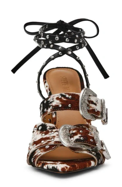 Steve Madden Saddle Embellished Ankle Strap Sandal In Multi