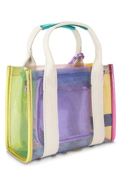 Kurt Geiger London Extra Small Southbank Vinyl Clear Tote In Multi