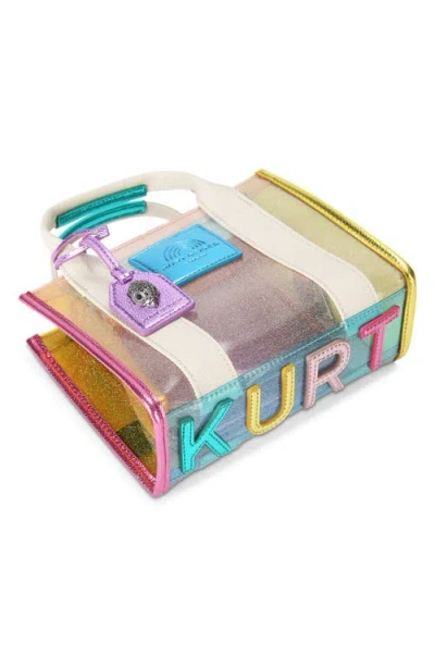 Kurt Geiger London Extra Small Southbank Vinyl Clear Tote In Multi