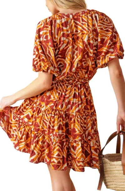 Flying Tomato Printed Tiered Dress In Multi