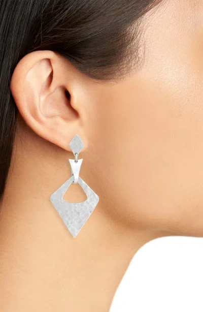 Karine Sultan Geometric Drop Earrings In Metallic