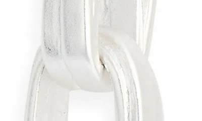 Karine Sultan Simple Double Link Drop Earrings In Metallic