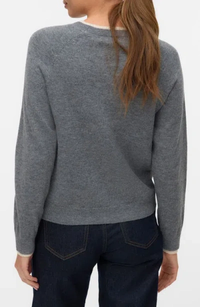 Vero Moda Wonderful Faux Layered Sweater In Gray