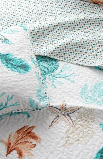 Woven & Weft Watercolor Coastal Quilt & Sham Set In Orange