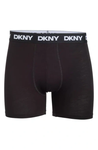 Dkny Pack Of 4 Assorted Boxer Briefs In Black