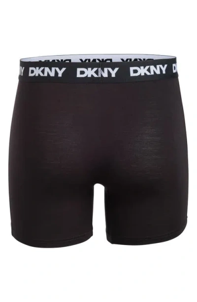 Dkny Pack Of 4 Assorted Boxer Briefs In Black