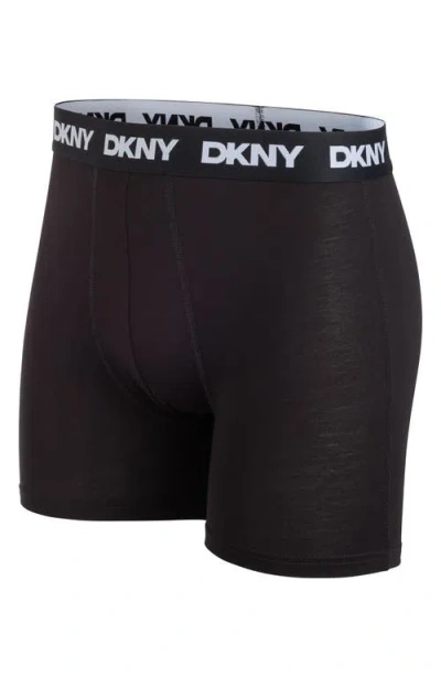 Dkny Pack Of 4 Assorted Boxer Briefs In Black