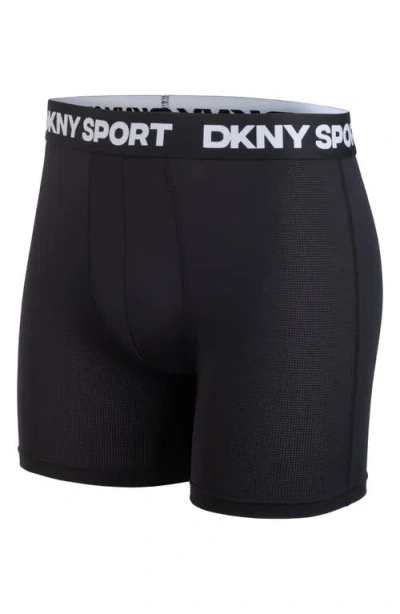 Dkny Pack Of 4 Assorted Boxer Briefs In Black