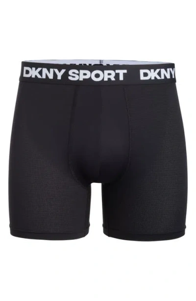 Dkny Pack Of 4 Assorted Boxer Briefs In Black