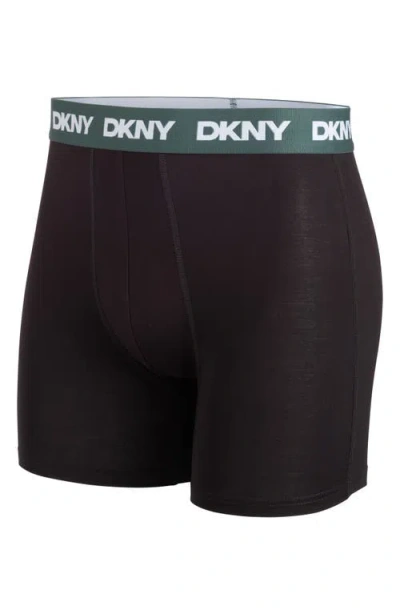 Dkny Pack Of 4 Assorted Boxer Briefs In Black