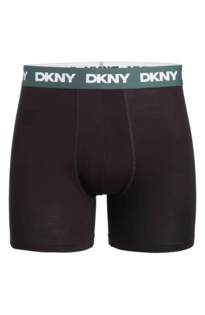 Dkny Pack Of 4 Assorted Boxer Briefs In Black