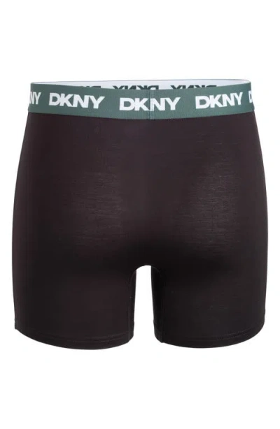 Dkny Pack Of 4 Assorted Boxer Briefs In Black