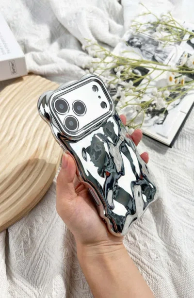 Auramma Bubbles Iphone 17 Pro Phone Case In Silver