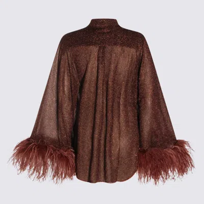 Oseree Shirts Brown In Brown