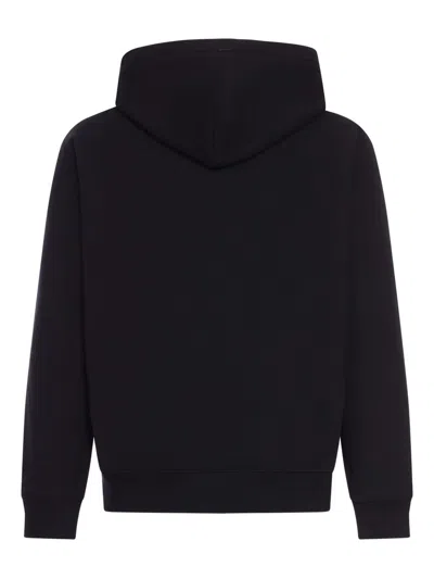 Gucci Men Black Sweatshirt With Hood With Drawstring And Front Logo In Cotton Man In Multi