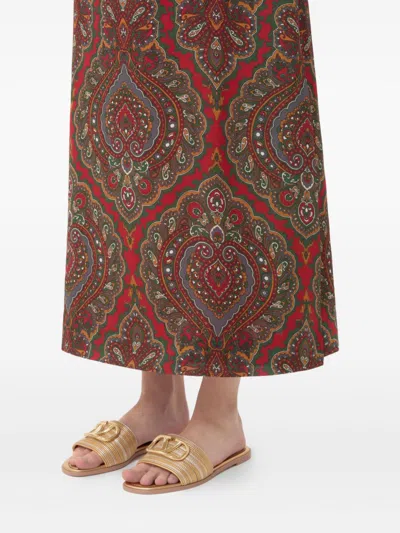 Valentino Garavani Vlogo Signature Metallic Leather Slide Sandal With Cornely Embroidery Woman Gold