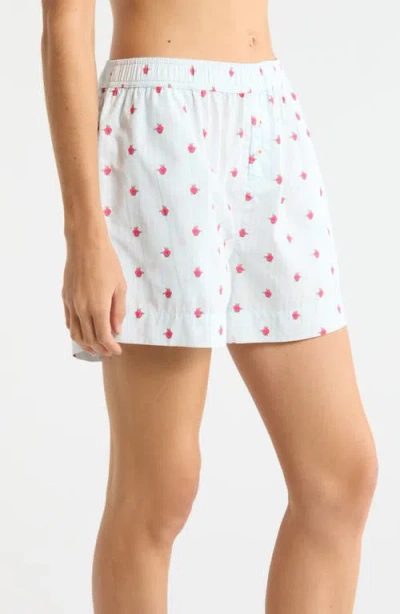 Open Edit Oversize Boyfriend Boxer Shorts In Blue