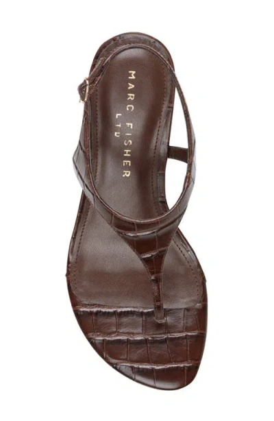 Marc Fisher Ltd Pelysa Ankle Strap Sandal In Brown