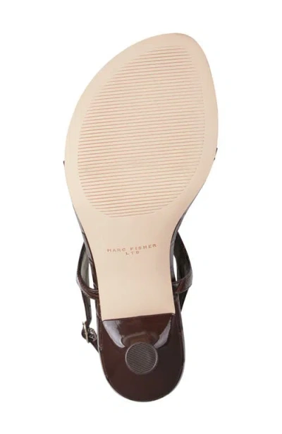 Marc Fisher Ltd Pelysa Ankle Strap Sandal In Brown