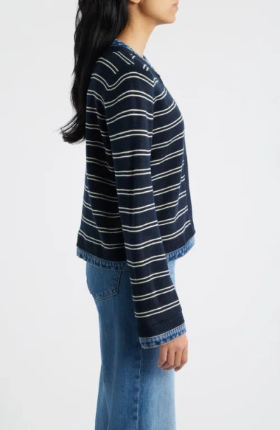 Wit & Wisdom Mixed Media Jacket In Multi