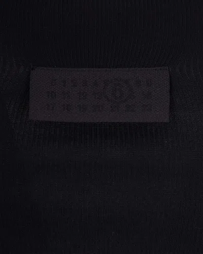 Mm6 Maison Margiela Numeric Logo Patch Stretch Cotton Tank In Blue