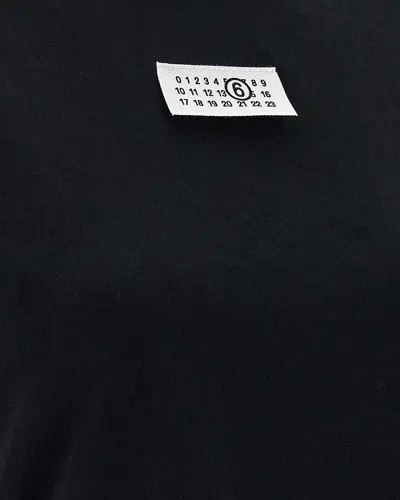 Mm6 Maison Margiela Patch Cotton T-shirt In Black