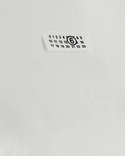 Mm6 Maison Margiela Women White Logo Cotton T-shirt, S Luxury T-shirts For Women Darveys