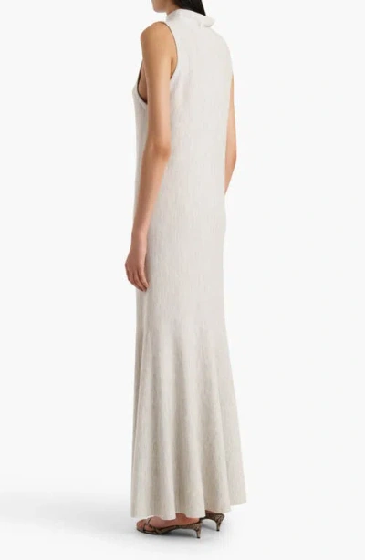 Khaite Margo Mockneck Merino-wool Maxi Dress In White