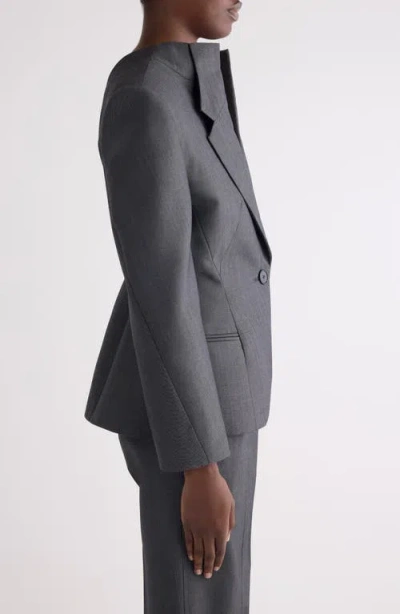 Givenchy Slashed Stretch Wool Blend Jacket In Black