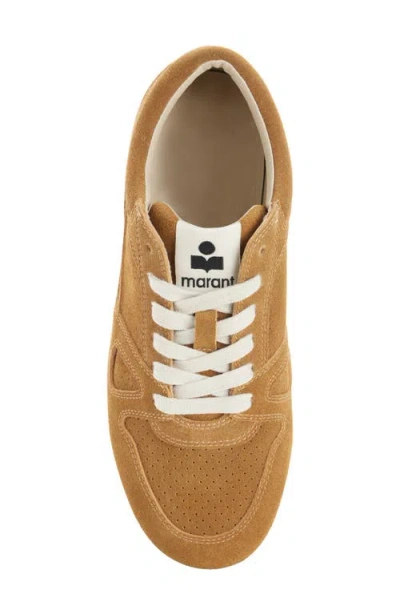 Isabel Marant Senny Perforated Suede Sneakers In Brown