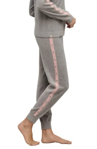 Barefoot Dreams Cozychic® Ultra Lite® Heart Stripe Joggers In Gray