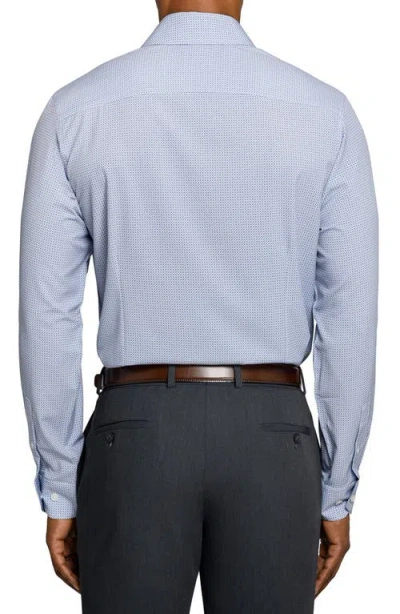 Wrk W.r.k Regular Fit Octagon Geo Performance Dress Shirt In Blue