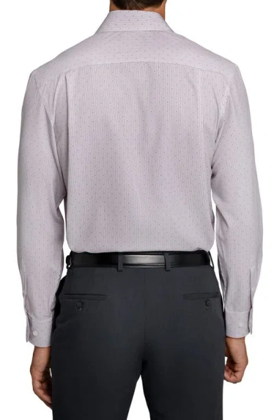 Wrk W.r.k Regular Fit Stripe Dot Performance Dress Shirt In Pink