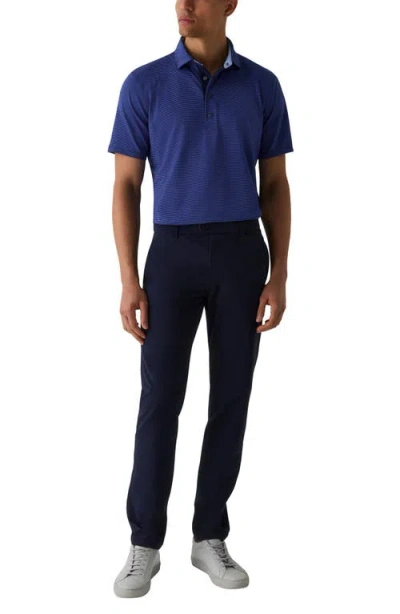 Greyson Saranac Stripe Golf Polo In Blue