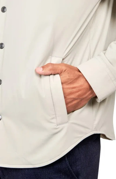 Wrk W.r.k Padded Shirt Jacket In Gray