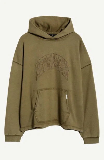 Represent Green Sweatshirt With Logo Lettering On The Front And Faded Effect In Cotton Man In Multi