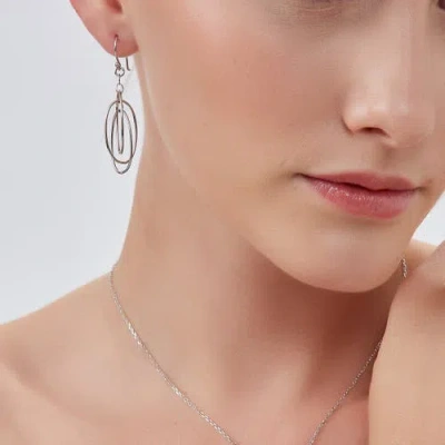 Spero London Nested Loop 3d Drop Earring In Metallic