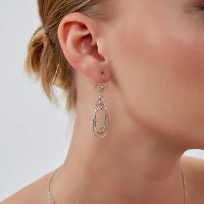 Spero London Nested Loop 3d Drop Earring In Metallic