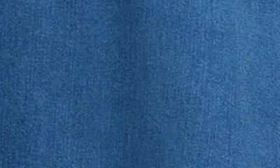 Foxcroft Abigail Short Sleeve Denim Button-up Shirt In Blue